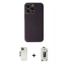 MARSİLYAN™- iPhone 13 Pro Max Kılıf Yadigar Klasik - Siyah Bilvis Hayalet Cam Ekran Koruyucu + Shine Kamera Lens - GD