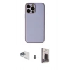 MARSİLYAN™- iPhone 13 Pro Max Kılıf Yadigar Klasik - Siyah Bilvis Hayalet Cam Ekran Koruyucu + Pers Alüminyum Kamera Lens - SABE