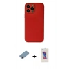 MARSİLYAN™- iPhone 13 Pro Max Kılıf Yadigar Klasik - Siyah Joko 5D Cam + Shine Kamera Lens Koruma Cam - GI