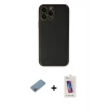 MARSİLYAN™- iPhone 13 Pro Max Kılıf Yadigar Klasik - Siyah Joko 5D Cam + Shine Kamera Lens Koruma Cam - GI