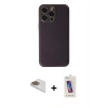 MARSİLYAN™- iPhone 13 Pro Max Kılıf Yadigar Klasik - Siyah Joko 5D Cam + Gold Pers Alüminyum Kamera Lens