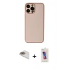 MARSİLYAN™- iPhone 13 Pro Max Kılıf Yadigar Klasik - Siyah Joko 5D Cam + Gold Pers Alüminyum Kamera Lens