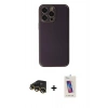 MARSİLYAN™- iPhone 13 Pro Max Kılıf Yadigar Klasik - Siyah Joko 5D Cam + Raze Metal Kamera Lens - GD