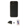 MARSİLYAN™- iPhone 13 Pro Max Kılıf Yadigar Klasik - Siyah Joko 5D Cam + Raze Metal Kamera Lens - GD