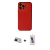 MARSİLYAN™- iPhone 13 Pro Max Kılıf Yadigar Klasik - Siyah Joko 5D Cam + Rainbow Kamera Lens Koruma Cam - KI