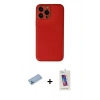 MARSİLYAN™- iPhone 13 Pro Max Kılıf Yadigar Klasik - Siyah Joko 5D Cam + Shine Kamera Lens Koruma Cam - MI