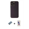 MARSİLYAN™- iPhone 13 Pro Max Kılıf Yadigar Klasik - Siyah Joko 5D Cam + Metal Kamera Lens Koruma Cam - MR