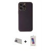 MARSİLYAN™- iPhone 13 Pro Max Kılıf Yadigar Klasik - Siyah Joko 5D Cam + Rainbow Kamera Lens Koruma Cam - MR
