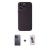 MARSİLYAN™- iPhone 13 Pro Max Kılıf Yadigar Klasik - Siyah Joko 5D Cam + Neon Fosforlu Kamera Lens - MI