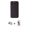 MARSİLYAN™- iPhone 13 Pro Max Kılıf Yadigar Klasik - Siyah Joko 5D Cam + Rainbow Kamera Lens Koruma Cam - BZ