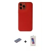 MARSİLYAN™- iPhone 13 Pro Max Kılıf Yadigar Klasik - Siyah Joko 5D Cam + Renkli Kamera Lens Koruma Cam - PE