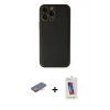 MARSİLYAN™- iPhone 13 Pro Max Kılıf Yadigar Klasik - Siyah Joko 5D Cam + Renkli Kamera Lens Koruma Cam - TU