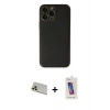 MARSİLYAN™- iPhone 13 Pro Max Kılıf Yadigar Klasik - Siyah Joko 5D Cam + Rainbow Kamera Lens Koruma Cam - REGD