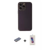 MARSİLYAN™- iPhone 13 Pro Max Kılıf Yadigar Klasik - Siyah Joko 5D Cam + Renkli Kamera Lens Koruma Cam - SI