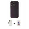 MARSİLYAN™- iPhone 13 Pro Max Kılıf Yadigar Klasik - Siyah Joko 5D Cam + Shine Kamera Lens - GD