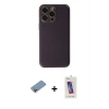 MARSİLYAN™- iPhone 13 Pro Max Kılıf Yadigar Klasik - Siyah Joko 5D Cam + Shine Kamera Lens Koruma Cam - PE
