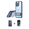 MARSİLYAN™- iPhone 13 Pro Max Kılıf Yadigar Yansıma - Şeffaf 360 Full Body Arka Koruyucu + Neon Fosforlu Kamera Lens - BZ