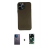 MARSİLYAN™- iPhone 13 Pro Max Kılıf Yadigar Yansıma Serisi - Şeffaf 360 Full Body Arka Koruyucu + Neon Fosforlu Kamera Lens - MI
