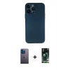 MARSİLYAN™- iPhone 13 Pro Max Kılıf Yadigar Yansıma Serisi - Şeffaf 360 Full Body Arka Koruyucu + Neon Fosforlu Kamera Lens - MI