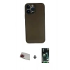 MARSİLYAN™- iPhone 13 Pro Max Kılıf Yadigar Yansıma Serisi - Şeffaf 360 Full Body Arka Koruyucu + Rainbow Kamera Lens Koruma Cam - KI