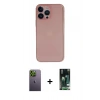 MARSİLYAN™- iPhone 13 Pro Max Kılıf Yadigar Yansıma Serisi - Şeffaf 360 Full Body Arka Koruyucu + Yeşil Neon Fosforlu Kamera Lens
