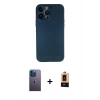 MARSİLYAN™- iPhone 13 Pro Max Kılıf Yadigar Yansıma Serisi - Şeffaf Maxco Cam Ekran Koruyucu + Neon Fosforlu Kamera Lens - MI