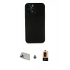 MARSİLYAN™- iPhone 13 Pro Max Kılıf Yadigar Yansıma Serisi - Şeffaf Maxco Cam Ekran Koruyucu + Mor Rainbow Kamera Lens Koruma Cam