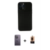 MARSİLYAN™- iPhone 13 Pro Max Kılıf Yadigar Yansıma Serisi - Şeffaf Maxco Cam Ekran Koruyucu + Neon Fosforlu Kamera Lens - BZ