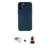 MARSİLYAN™- iPhone 13 Pro Max Kılıf Yadigar Yansıma Serisi - Şeffaf Maxco Cam Ekran Koruyucu + Pers Alüminyum Kamera Lens - GD