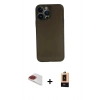 MARSİLYAN™- iPhone 13 Pro Max Kılıf Yadigar Yansıma Serisi - Şeffaf Maxco Cam Ekran Koruyucu + Pers Alüminyum Kamera Lens - KI