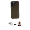 MARSİLYAN™- iPhone 13 Pro Max Kılıf Yadigar Yansıma Serisi - Şeffaf Maxco Cam Ekran Koruyucu + Pers Alüminyum Kamera Lens - SABE