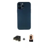 MARSİLYAN™- iPhone 13 Pro Max Kılıf Yadigar Yansıma Serisi - Şeffaf Maxco Cam Ekran Koruyucu + Raze Metal Kamera Lens - GD