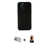 MARSİLYAN™- iPhone 13 Pro Max Kılıf Yadigar Yansıma Serisi - Şeffaf Maxco Cam Ekran Koruyucu + Rose Gold Rainbow Kamera Lens Koruma Cam