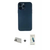 MARSİLYAN™- iPhone 13 Pro Max Kılıf Yadigar Yansıma Serisi - Şeffaf Pasifik Cam Ekran Koruyucu + Rainbow Kamera Lens Koruma Cam - BZ