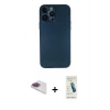 MARSİLYAN™- iPhone 13 Pro Max Kılıf Yadigar Yansıma Serisi - Şeffaf Pasifik Cam Ekran Koruyucu + Pers Alüminyum Kamera Lens - GI