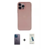 MARSİLYAN™- iPhone 13 Pro Max Kılıf Yadigar Yansıma Serisi - Şeffaf Pasifik Cam Ekran Koruyucu + Neon Fosforlu Kamera Lens - MI
