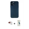 MARSİLYAN™- iPhone 13 Pro Max Kılıf Yadigar Yansıma Serisi - Şeffaf Pasifik Cam Ekran Koruyucu + Pers Alüminyum Kamera Lens - KI