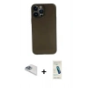 MARSİLYAN™- iPhone 13 Pro Max Kılıf Yadigar Yansıma Serisi - Şeffaf Pasifik Cam Ekran Koruyucu + Pers Alüminyum Kamera Lens - SABE