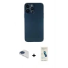 MARSİLYAN™- iPhone 13 Pro Max Kılıf Yadigar Yansıma Serisi - Şeffaf Pasifik Cam Ekran Koruyucu + Pers Alüminyum Kamera Lens - LT