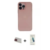 MARSİLYAN™- iPhone 13 Pro Max Kılıf Yadigar Yansıma Serisi - Şeffaf Pasifik Cam Ekran Koruyucu + Rainbow Kamera Lens Koruma Cam - KI