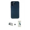 MARSİLYAN™- iPhone 13 Pro Max Kılıf Yadigar Yansıma Serisi - Şeffaf Pasifik Cam Ekran Koruyucu + Rainbow Kamera Lens Koruma Cam - MI
