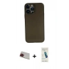 MARSİLYAN™- iPhone 13 Pro Max Kılıf Yadigar Yansıma Serisi - Şeffaf Pasifik Cam Ekran Koruyucu + Rainbow Kamera Lens Koruma Cam - KI