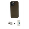 MARSİLYAN™- iPhone 13 Pro Max Kılıf Yadigar Yansıma Serisi - Şeffaf Pasifik Cam Ekran Koruyucu + Rainbow Kamera Lens Koruma Cam - REGD
