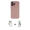 MARSİLYAN™- iPhone 13 Pro Max Kılıf Yadigar Yansıma Serisi - Şeffaf Pasifik Cam Ekran Koruyucu + Shine Kamera Lens - GD