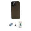 MARSİLYAN™- iPhone 13 Pro Max Kılıf Yadigar Yansıma Serisi - Şeffaf Pasifik Cam Ekran Koruyucu + Shine Kamera Lens Koruma Cam - GI