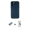 MARSİLYAN™- iPhone 13 Pro Max Kılıf Yadigar Yansıma Serisi - Şeffaf Pasifik Cam Ekran Koruyucu + Shine Kamera Lens Koruma Cam - GI