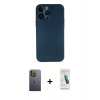 MARSİLYAN™- iPhone 13 Pro Max Kılıf Yadigar Yansıma Serisi - Şeffaf Pasifik Cam Ekran Koruyucu + Neon Fosforlu Kamera Lens - YL