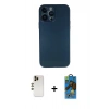MARSİLYAN™- iPhone 13 Pro Max Kılıf Yadigar Yansıma Serisi - Siyah 18D Cam Ekran Koruyucu + Shine Kamera Lens - GD