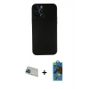 MARSİLYAN™- iPhone 13 Pro Max Kılıf Yadigar Yansıma Serisi - Siyah 18D Cam Ekran Koruyucu + Rainbow Kamera Lens Koruma Cam - MI