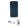 MARSİLYAN™- iPhone 13 Pro Max Kılıf Yadigar Yansıma Serisi - Siyah 6D Mat Seramik Hayalet Nano Ekran Koruyucu + Pers Alüminyum Kamera Lens - SABE